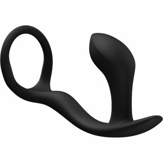 Fun Factory Bootie Ring Czarny - Anatomiczny korek z pierścieniem 2w1
