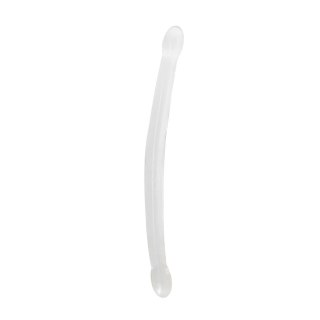 RealRock Crystal Clear - Podwojny model intymny 42 cm, przezroczysty