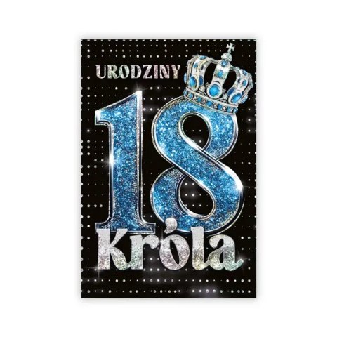 Karnet 18-nastka B6 URODZINY KRÓLA 16