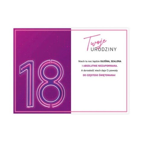 Karnet B6 18 Twoje Urodziny - 18