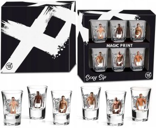 Kieliszki do wódki Sexy Sip rozbierane Mężczyźni 35ml 6 szt.