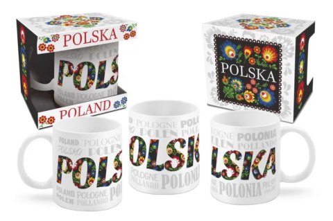 Kubek ceramiczny - Polska folk (w różnych językach)