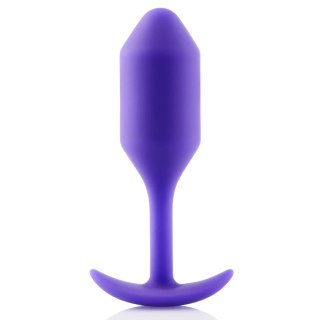 B-Vibe Snug Plug 2 Purple - anatomiczny model silikonowy, rozmiar M