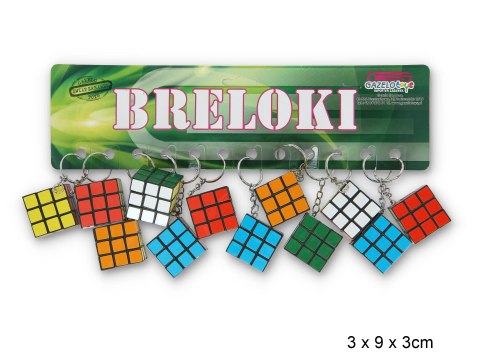 Brelok 12szt kostka