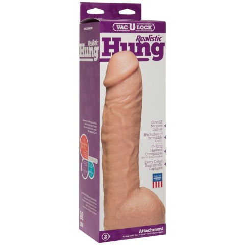 Doc Johnson Hung 32 cm - anatomiczny model intymny z przyssawką, PVC