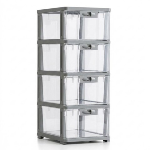 Plastikowy regał na kółkach szafka szuflady szafa 66x 34x 26cm PO21