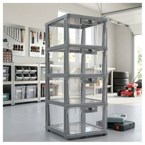 Plastikowy regał na kółkach szafka szuflady szafa 66x 34x 26cm PO21