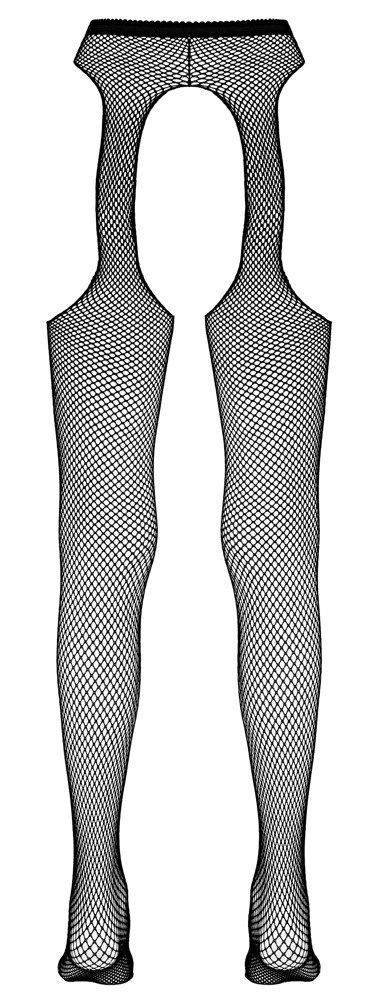 Cottelli LEGWARE Sex Tights L/XL czarne rajstopy siateczkowe bezszwowe