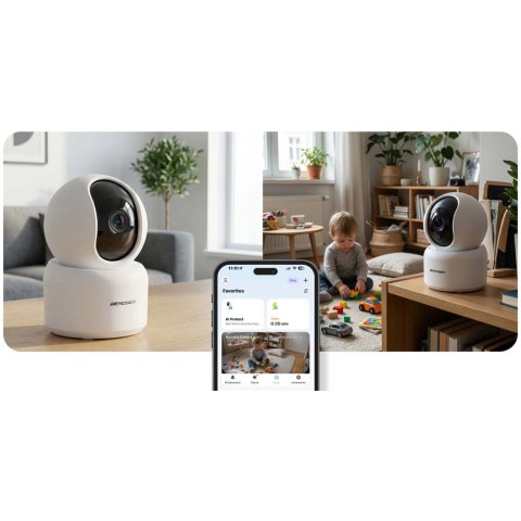 Kamera IP obrotowa 3MP niania elektroniczna Berdsen BD-940 biała