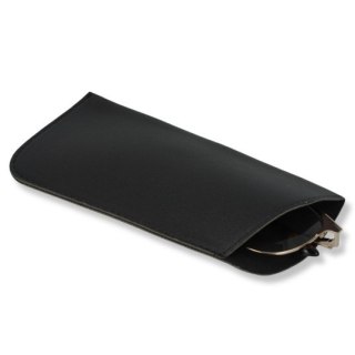 Etui na okulary wsuwane z eko-skóry wym.17,5 x 8,5cm kolor czarny CHSO102363-2