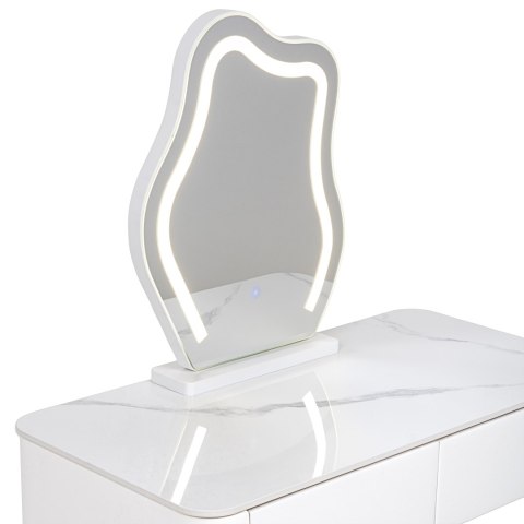 Toaletka kosmetyczna LED/ Komplet mebli blat 80 cm- Lilia - kolor biały