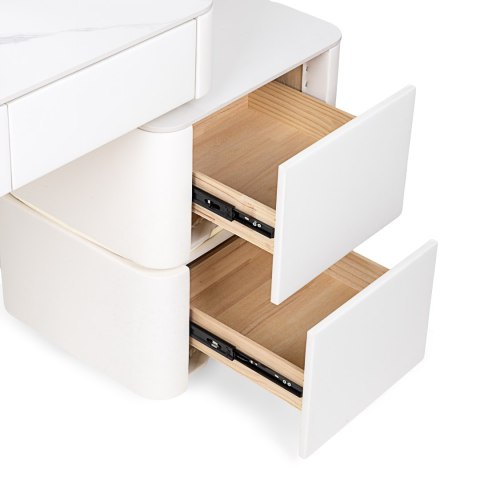 Toaletka kosmetyczna LED/ Komplet mebli blat 80 cm- Lilia - kolor biały
