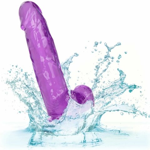 CalExotics Queen Size Model Fioletowy 15,3 cm - Elastyczny System z Przyssawką