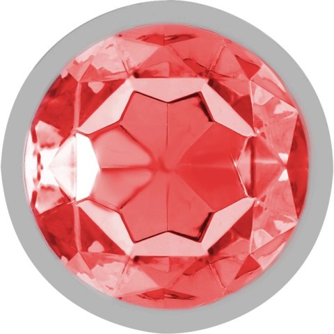 Intense Diamond Plug Aluminium Metalowy Korek z Czerwonym Kryształem S