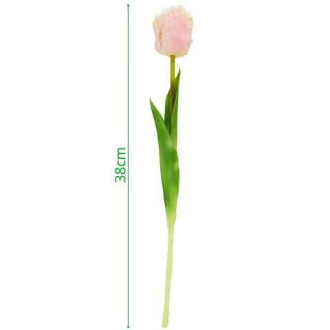 TULIPAN RÓŻOWY 38CM JAK ŻYWY DEKORACJA WIOSENNA