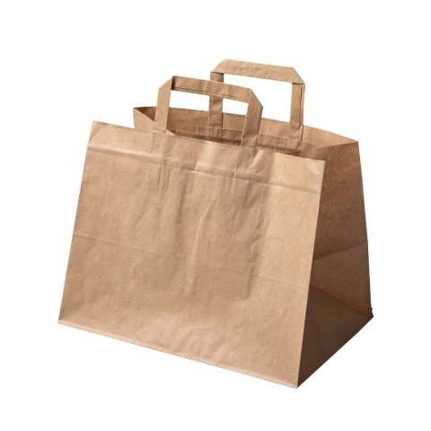 Torba papierowa cateringowa szara 320x220x250 mm - 25 szt