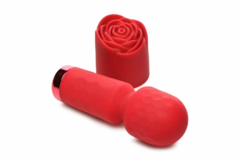 Bloomgasm Pleasure Rose Mini Wand - czerwony masażer relaksacyjny USB