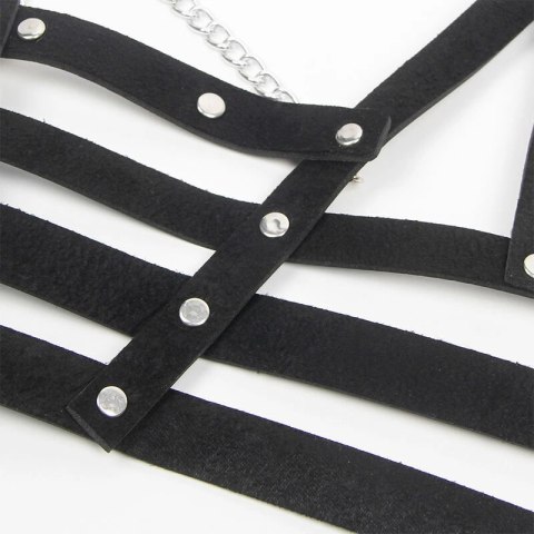 Subblime Harness Gorset Czarny z Łańcuszkami Uniwersalny Rozmiar