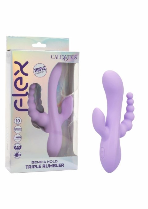CalExotics Bend & Hold Triple Rumbler elastyczny masażer silikonowy IPX7 USB