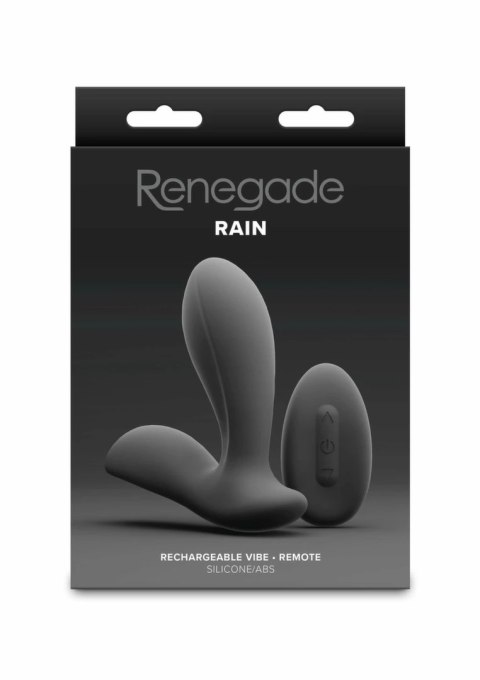 Renegade Rain Prostate Plug silikonowy masażer z pilotem, czarny