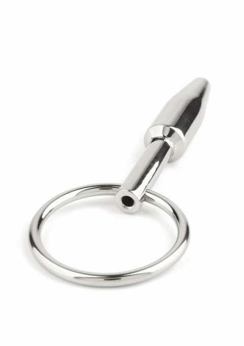 Mini Fucker Open Plug silikonowy korek intymny z otworem czarny S