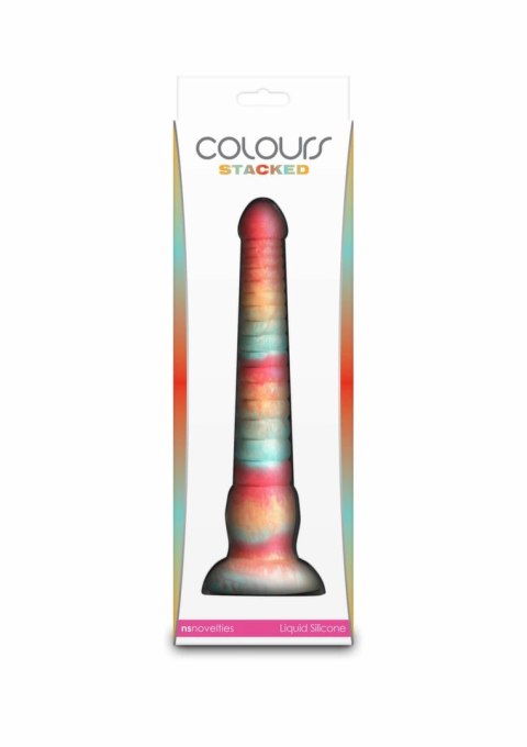 Colours Stacked 9 inch - model trojkolorowy, silikon premium, 23 cm