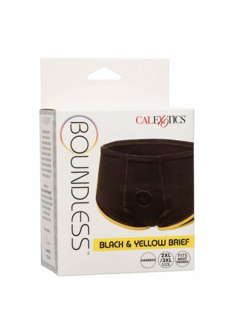 CalExotics Boundless Brief czarno-żołte - komfortowy pas intymny M