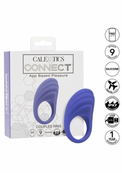 CalExotics Connect Couples Ring silikonowy, sterowany aplikacją, wodoodporny