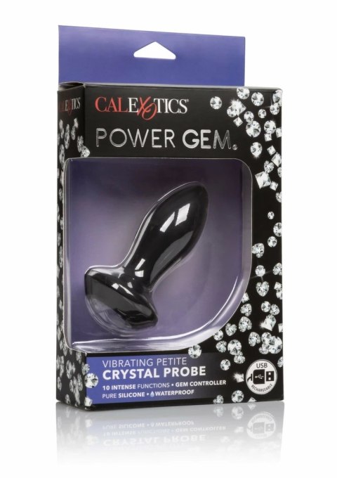 CalExotics Power Gem Vibrating Petite Crystal Probe silikonowa sonda LED