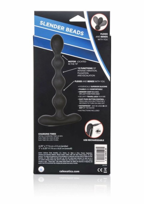 CalExotics Eclipse Slender Beads silikonowy masażer z 12 trybami wibracji
