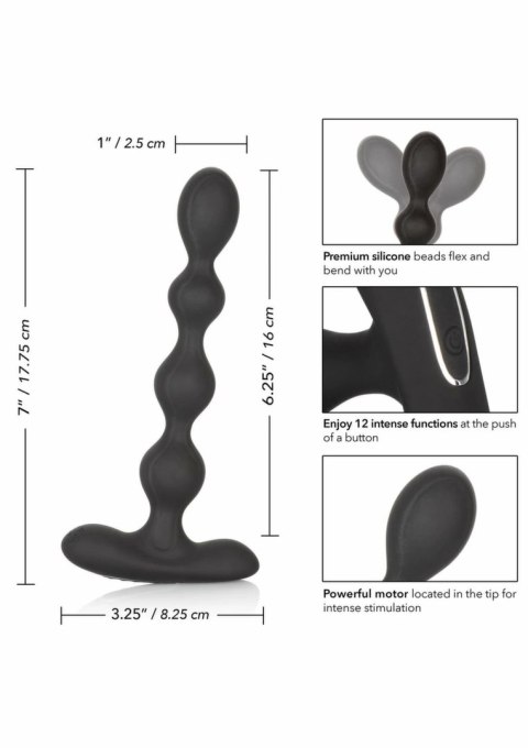 CalExotics Eclipse Slender Beads silikonowy masażer z 12 trybami wibracji