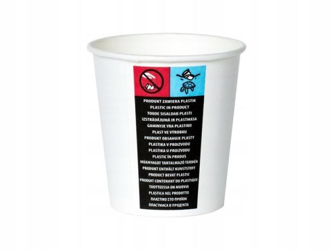 Kubek papierowy 50szt. 250ml CLARINA | AKU5873