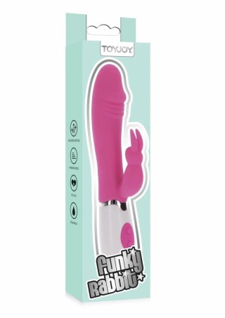 ToyJoy Funky Rabbit silikonowy masażer z 4 trybami wibracji, fioletowy