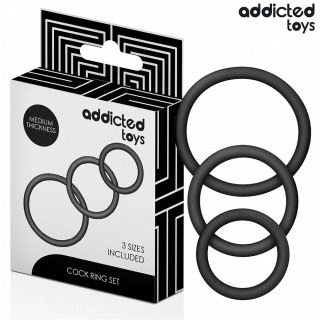 Addicted Toys Zestaw 3 Pierścieni Silikonowych Model 2 - Komfort i Wytrzymałość