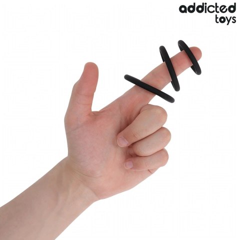 Addicted Toys Zestaw 3 Pierścieni Silikonowych Model 2 - Komfort i Wytrzymałość