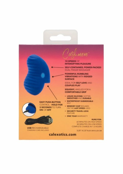 CalExotics Cashmere Dual Finger Massager silikonowy, wodoodporny, USB