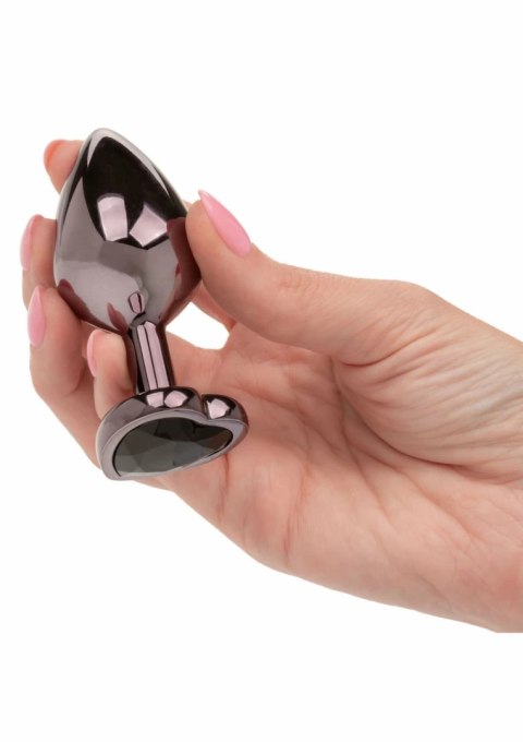 CalExotics Diamond Heart Plug Large - elegancki model z kryształowym sercem, rozmiar L