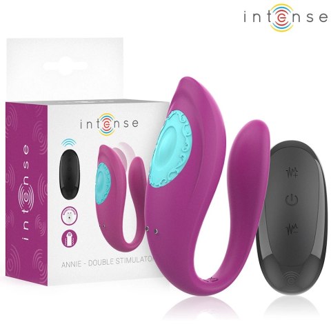 Intense Annie fioletowy stymulator U z pilotem, 10 trybow, USB