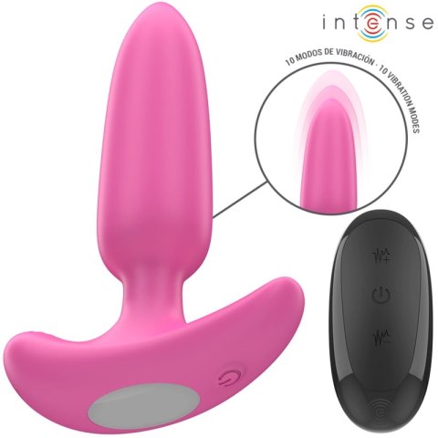 Intense Ross wibrujący plug analny 10 trybow pilot rożowy 11cm