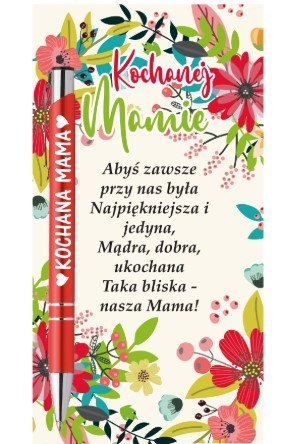 Metalowy długopis z grawerem Kochana Mama