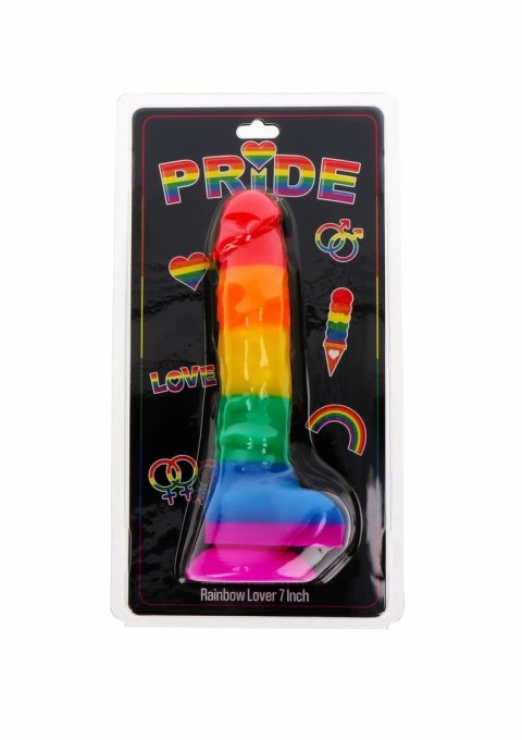 TOYJOY Rainbow Lover 18 cm silikonowy model w kolorach tęczy