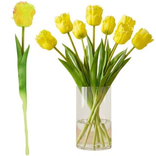 TULIPAN CIEMNO ŻÓŁTY 38CM JAK ŻYWY DEKORACJA WIOSENNA