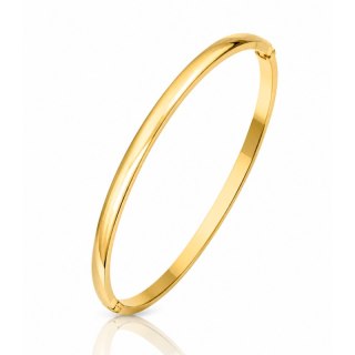 Bransoletka na rękę stal chirurgiczna pozłacana 14k złotem, 3mm BST1759