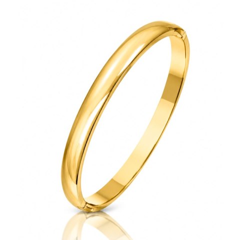 Bransoletka na rękę stal chirurgiczna pozłacana 14k złotem, 5mm BST1760