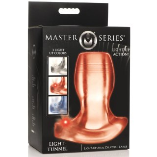 XR Brands Tunnel Plug L - Podświetlany anatomiczny ekspander LED