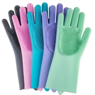 RĘKAWICE SILIKONOWE DO MYCIA 15X33CM PARA XJ3733