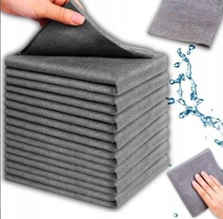 ŚCIERECZKI MIKROFIBRA 30*30 CM 10 SZTUK SZARE XJ5868