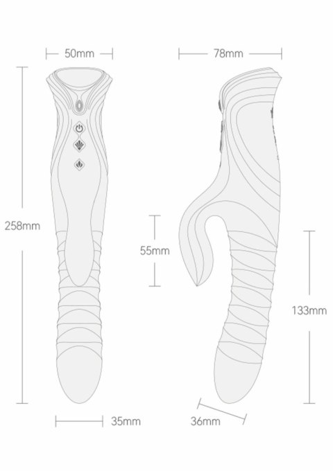 ZALO Mose 2 Rabbit Thruster z funkcją podgrzewania i wyświetlaczem LED
