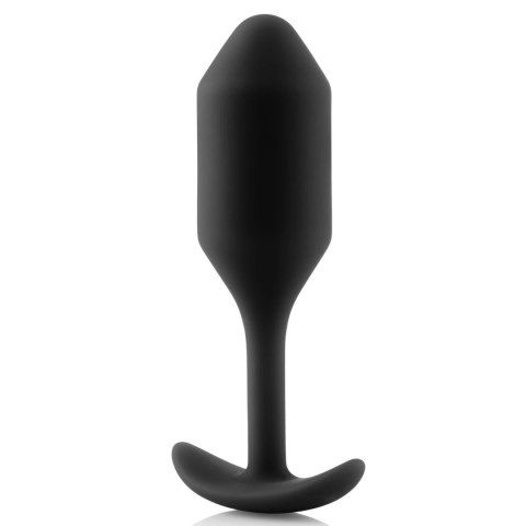 B-Vibe Snug Plug 2 Black - anatomiczny model silikonowy, 111g
