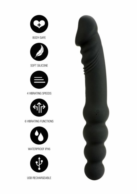 HIDDEN DESIRE Dual Sided Anal Vibrator silikonowy dwustronny, 8+5 trybow